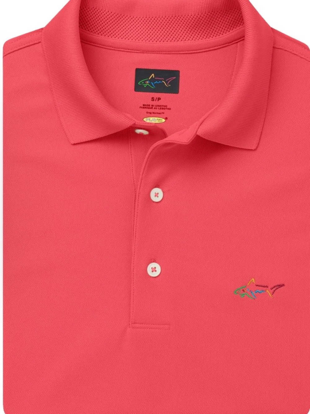 Greg Norman Collection Coral Pink Performance Polo